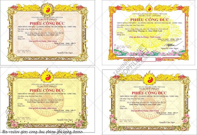 file vector giay cong duc phieu ghi cong 